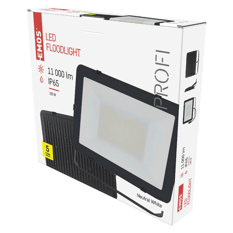 Reflektor EMOS INOVO 100W 11000LM IP65 NW černý Reflektor EMOS INOVO 100W 11000LM IP65 NW - černý