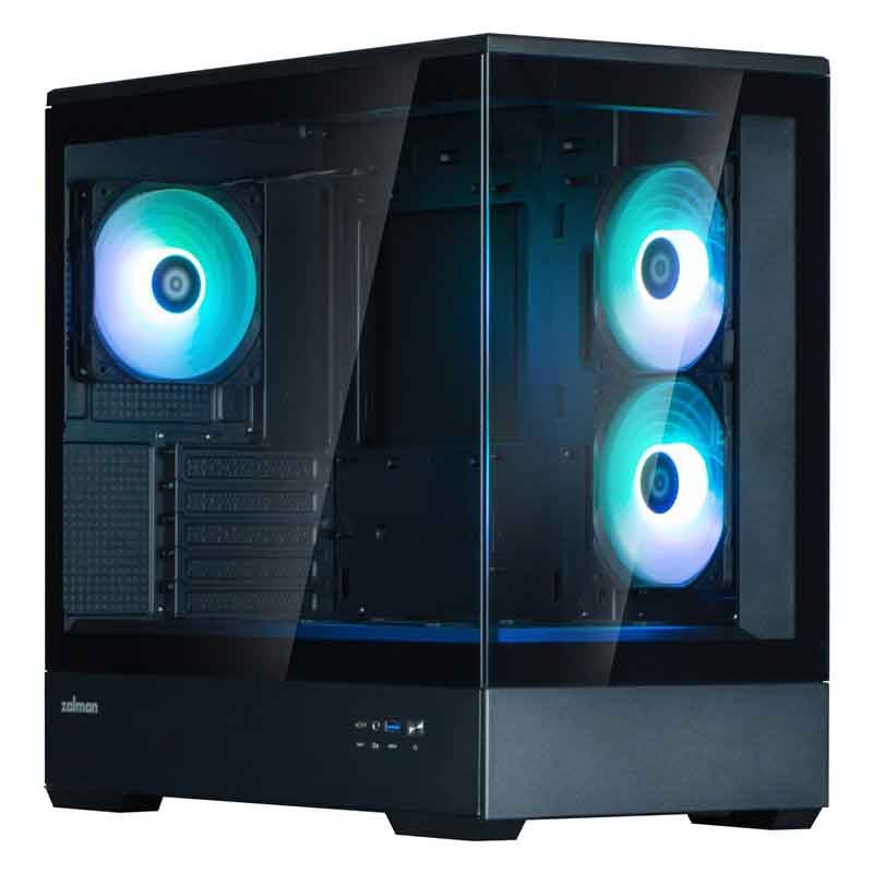 Počítačová skříň Zalman P30 Black V2 v černém barevném provedení.
