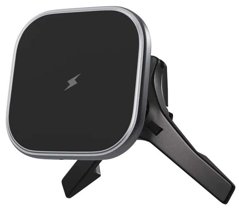 Držák na mobil Spello by Epico do mřížky ventilátoru, černá barva