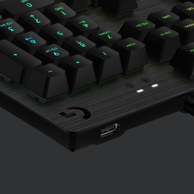 Klávesnice Logitech Gaming G512, RGB, GX Red (lineární), US černá