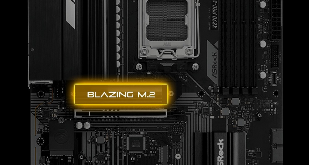 Základní deska ASRock X870 PRO-A WIFI černá Deska ASRock X870 PRO-A WIFI nabízí rychlé připojení přes M.2 konektor