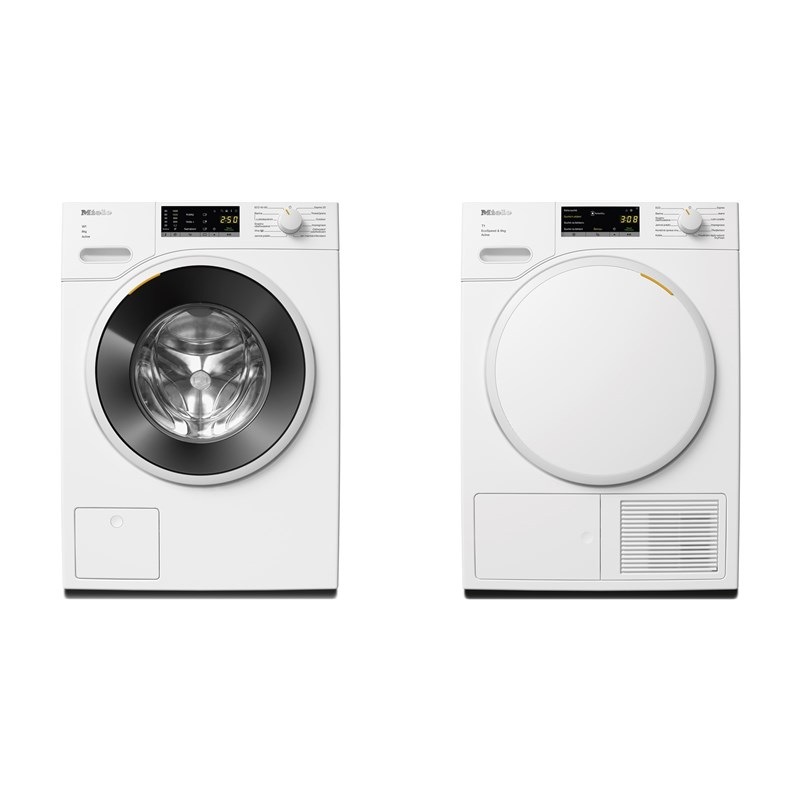 Set Miele WWA 120 WCS 8kg Active + Miele TWA 520 WP 8kg Active