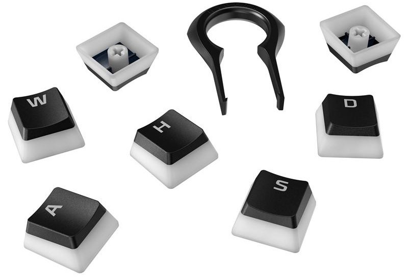Klávesy HyperX Pudding Keycaps Full Key Set, PBT, US černé