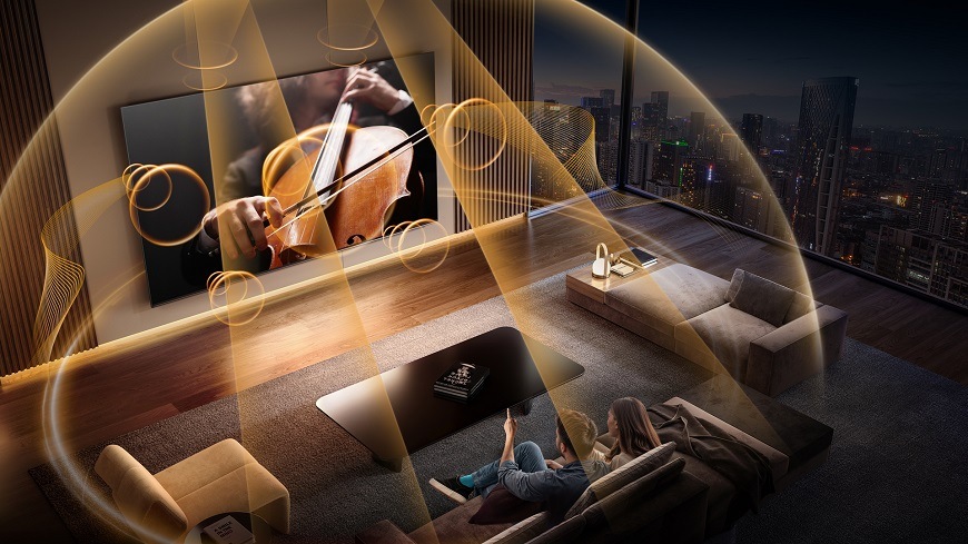 Hisense TV 75U8Q, integrovaný audio systém
