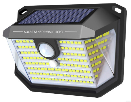 Reflektor IMMAX SIDE, solární, s PIR čidlem, 4 W - černý
