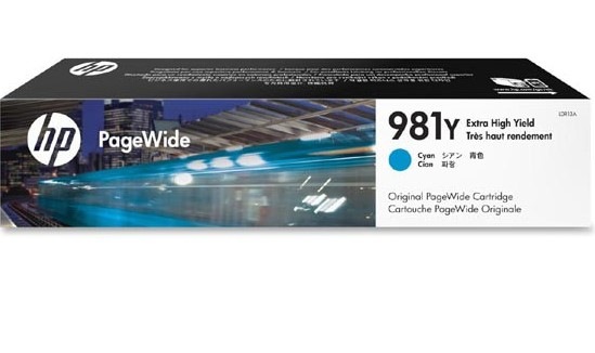 Inkoustová náplň HP 981Y, 16 000 stran - azurová
