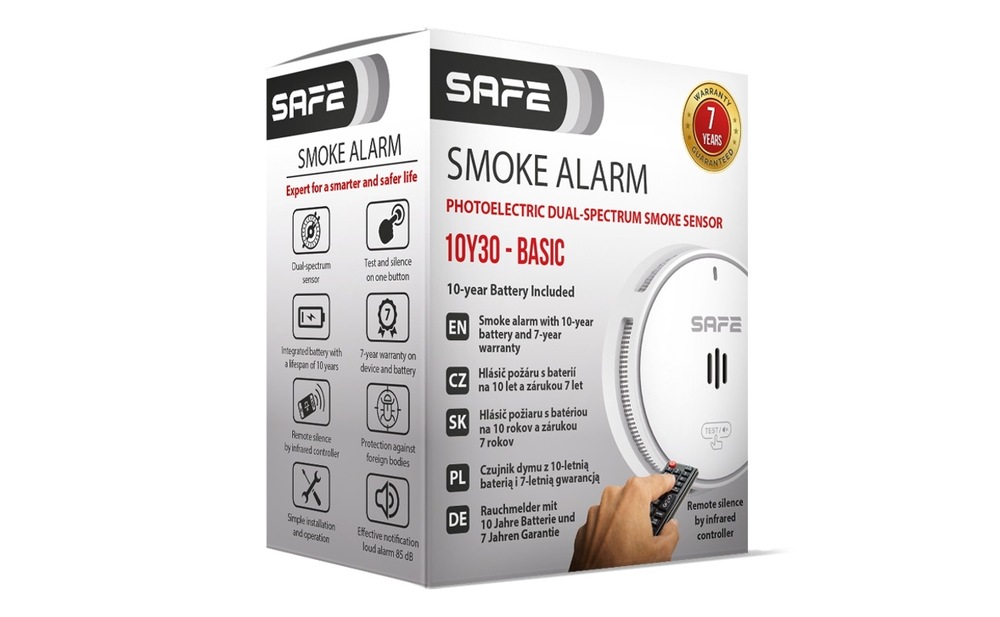 Hlásič požáru Safe 10Y30-BASIC bílý