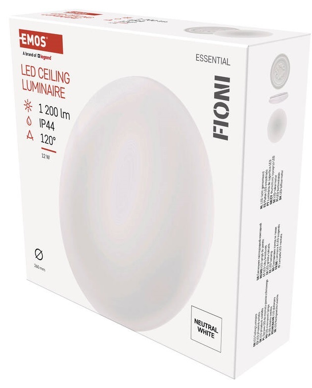 Stropní svítidlo EMOS Fioni, 26 cm, 12 W bílé BENZM1120_02