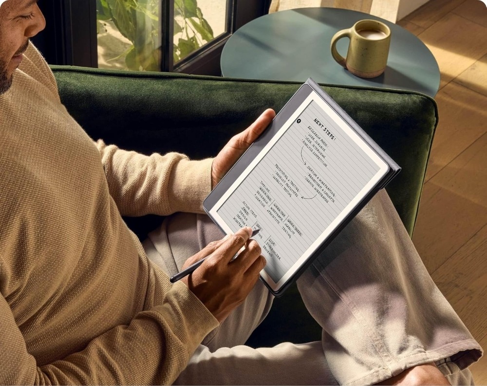 Čtečka e-knih Amazon Kindle Scribe 2024 32 GB + dotykové pero - bez reklam černá