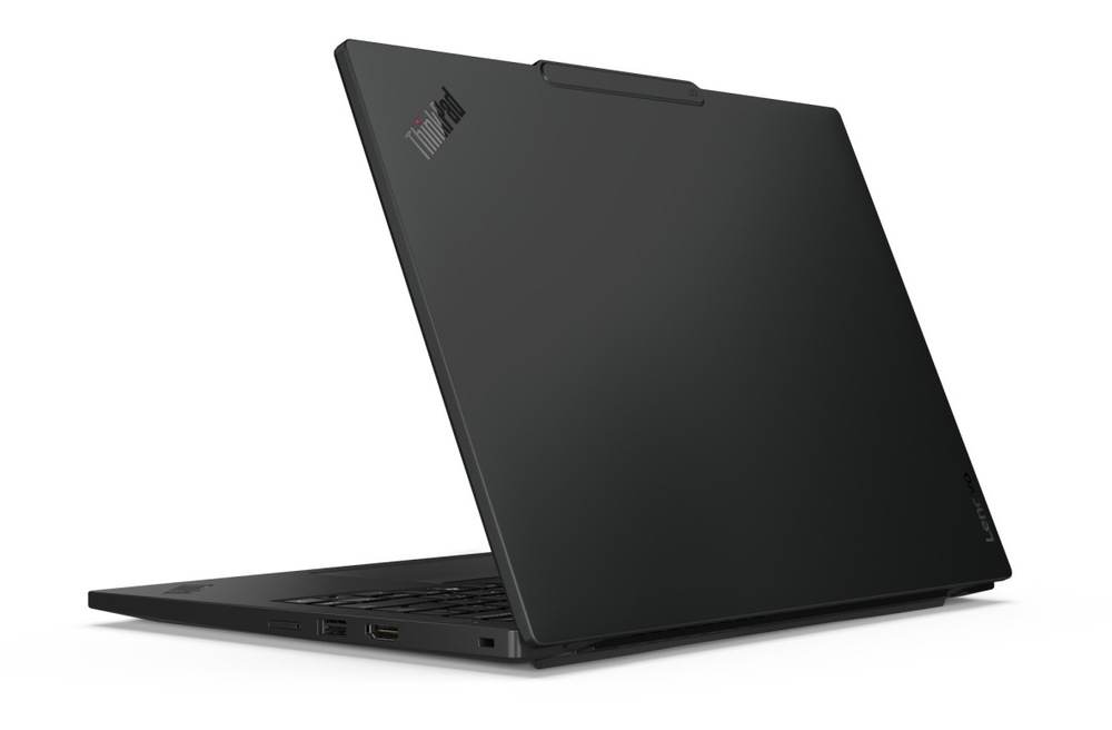 Notebook Lenovo ThinkPad L13 Gen 6 černý Polootevřený notebook Lenovo ThinkPad L13 Gen 6 zezadu