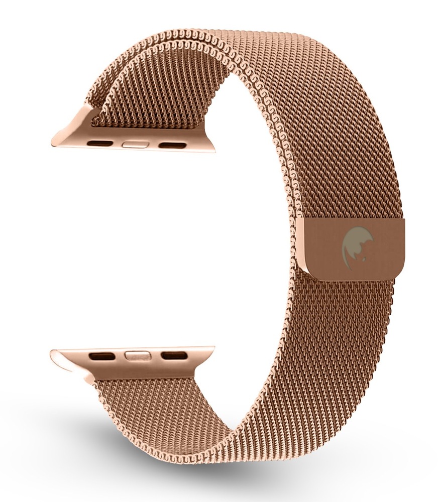 Řemínek RhinoTech milánský tah na Apple Watch 42/44/45/49 mm růžový/zlatý Řemínek RhinoTech milánský tah na Apple Watch 42/44/45/49 mm růžový/zlatý