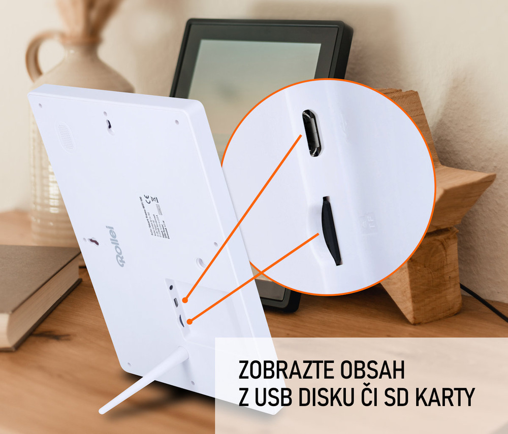 Elektronický fotorámeček Rollei Smart Frame WiFi 100 bílý