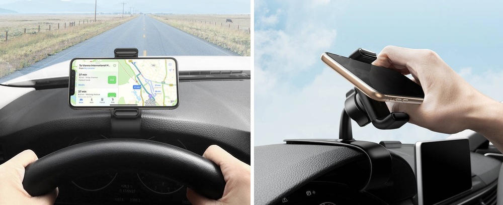 Držák na mobil UGREEN Dashboard Snap clip černý UGREEN Dashboard Snap Clip