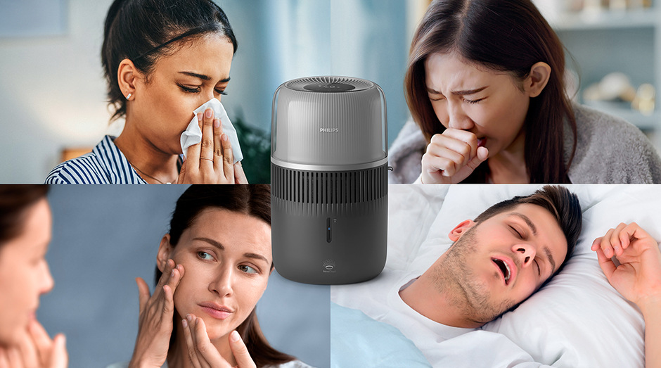 Zvlhčovač vzduchu Philips 5000 Series HU5710/03 šedý
