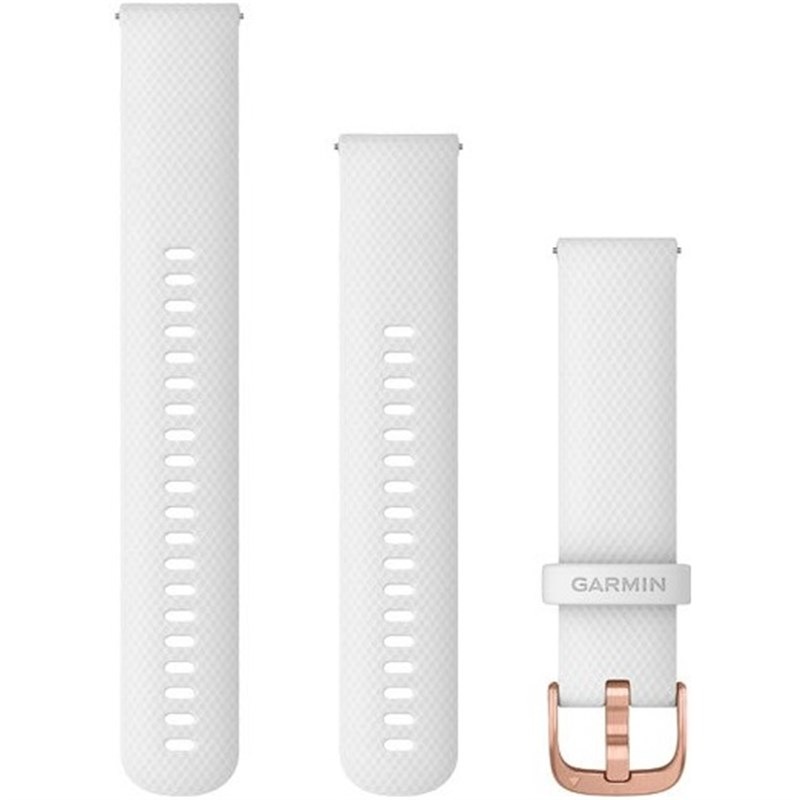 Řemínek Garmin Quick Release (20 mm), silikonový bílý/rose gold