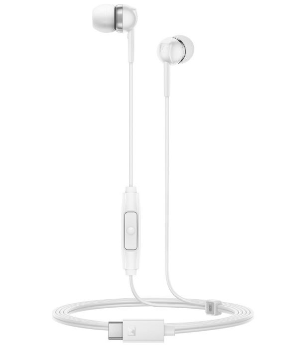 Sluchátka Sennheiser CX80U bílá Sluchátka Sennheiser CX80U v detailním pohledu