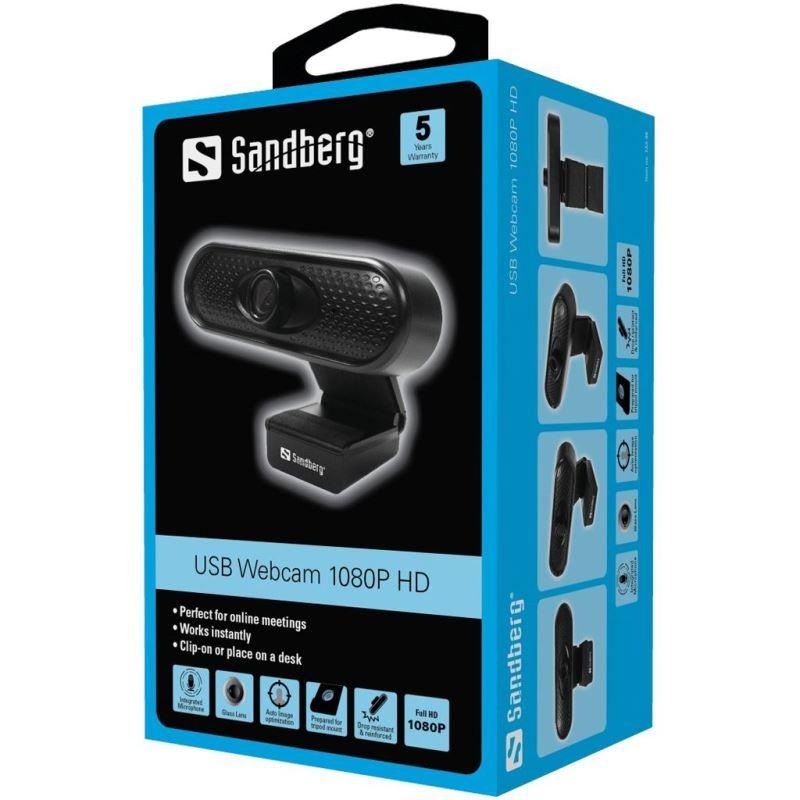 Webkamera Sandberg Webcam 1080p černá Webkamera Sandberg Webcam 1080p černá