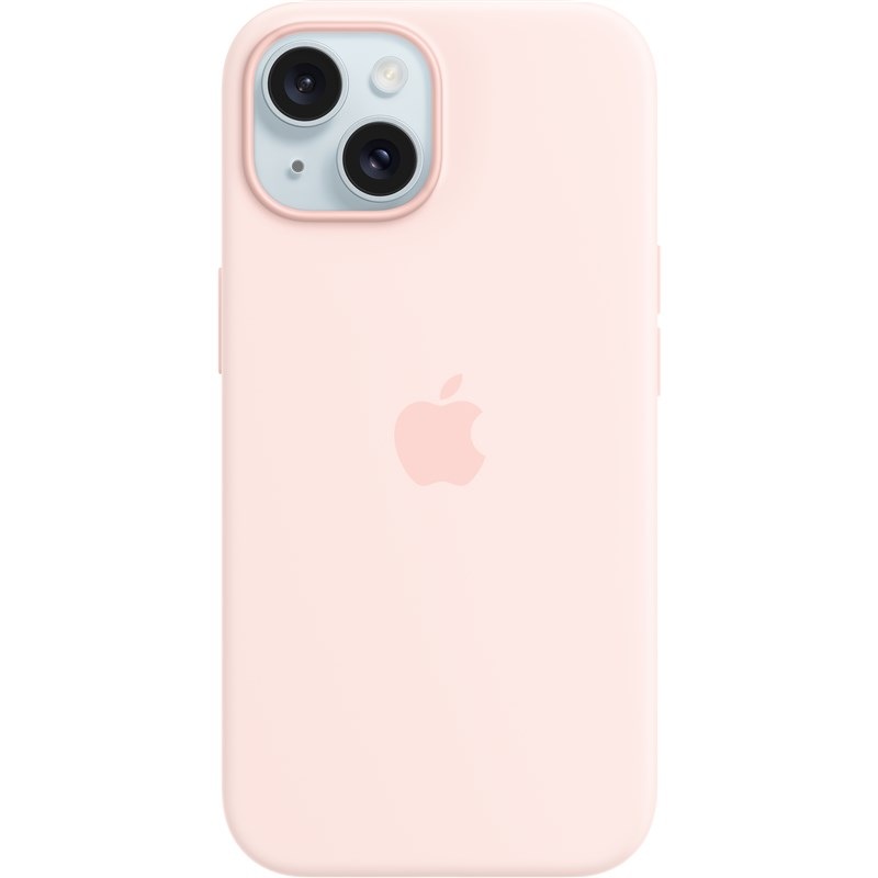 Kryt na mobil Apple Silicone Case s MagSafe pro iPhone 15 - světle růžový