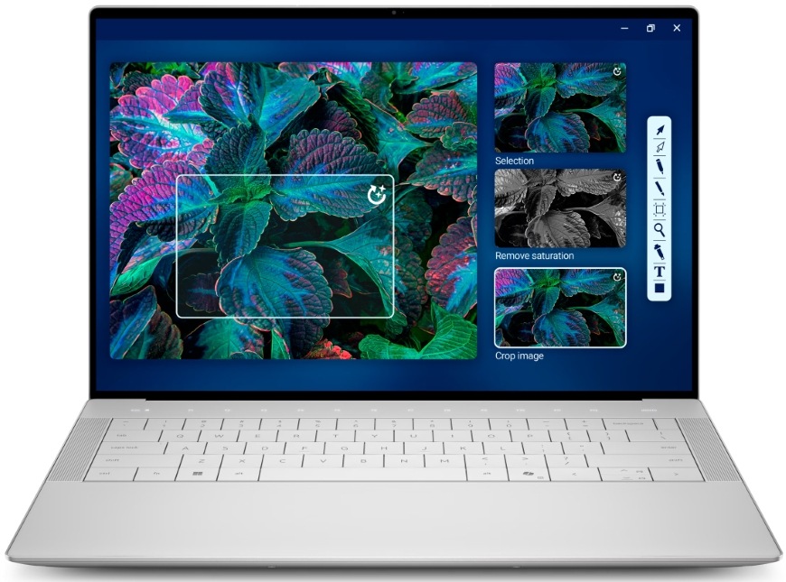 Notebook Dell 14 Premium DA14250 stříbrný Funkce umělé inteligence při upravování fotek na notebooku Dell 14 Premium DA14250