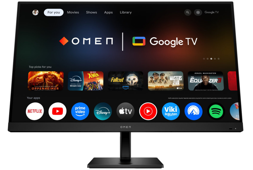 Detail monitoru HP Omen z přední strany