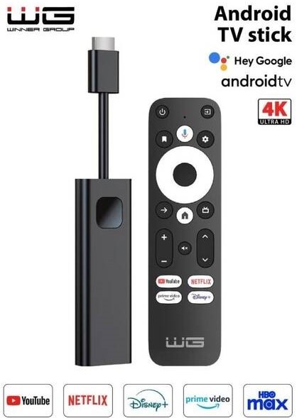 Multimediální centrum WG Smart TV Stick černý Multimediální centrum WG Smart TV Stick černý