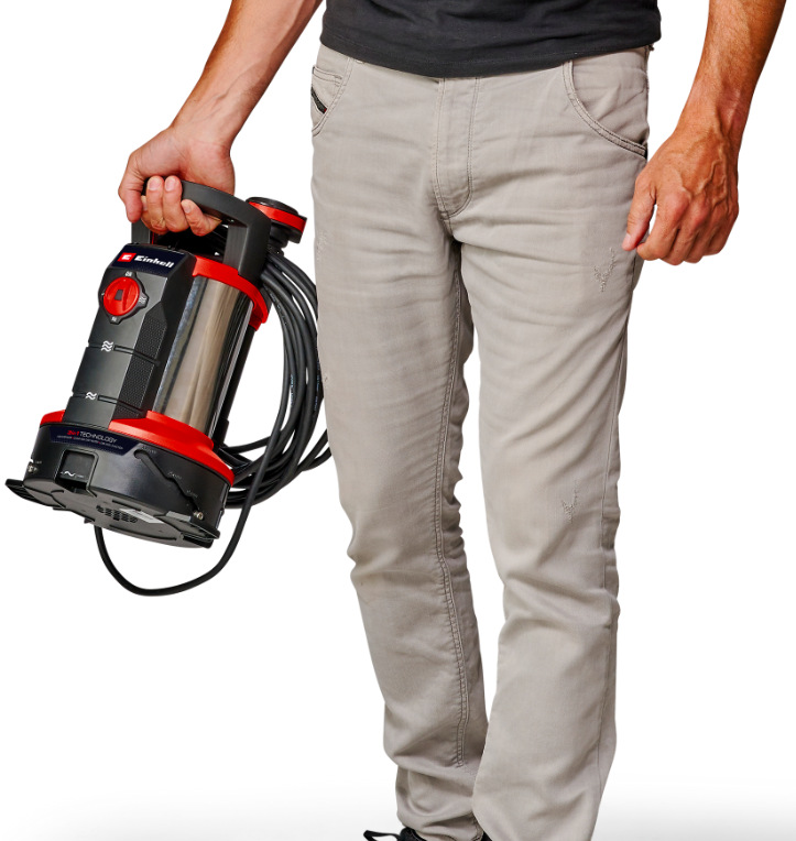Kalové čerpadlo Einhell Expert GE-DP 7935 N-A LL ECO, 4171465 Ergonomická rukojeť a navinutý kabel pro snadné přenášení čerpadla Einhell GE-DP 7935 N-A LL ECO