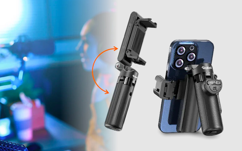 Rollei Easy Creator SmartGrip s otočnou konstrukcí pro různé úhly natáčení