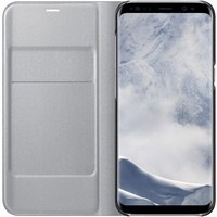 Pouzdro na mobil flipové Samsung LED View na Galaxy S8+ stříbrné
