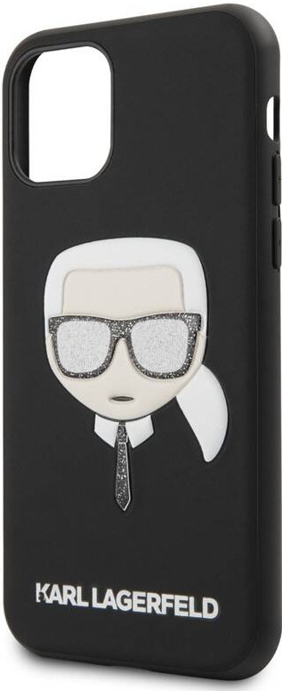 Karl Lagerfeld Embossed Glitter pro Apple iPhone 11, černá