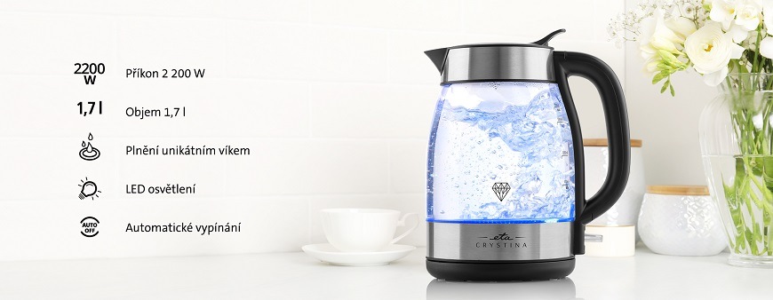 Rychlovarná konvice ETA Crystina 5153 90000 nerez Rychlovarná konvice ETA Crystina 5153 90000 nerez
