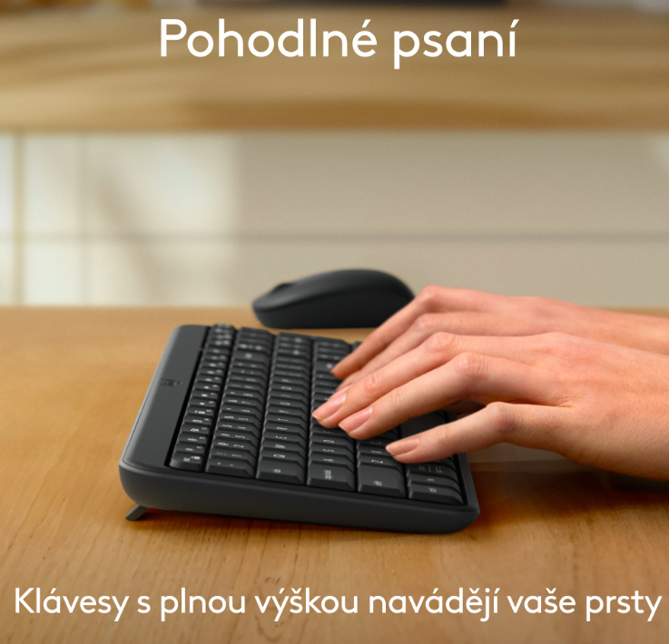 Klávesnice Logitech K250 CZ/SK - grafitová