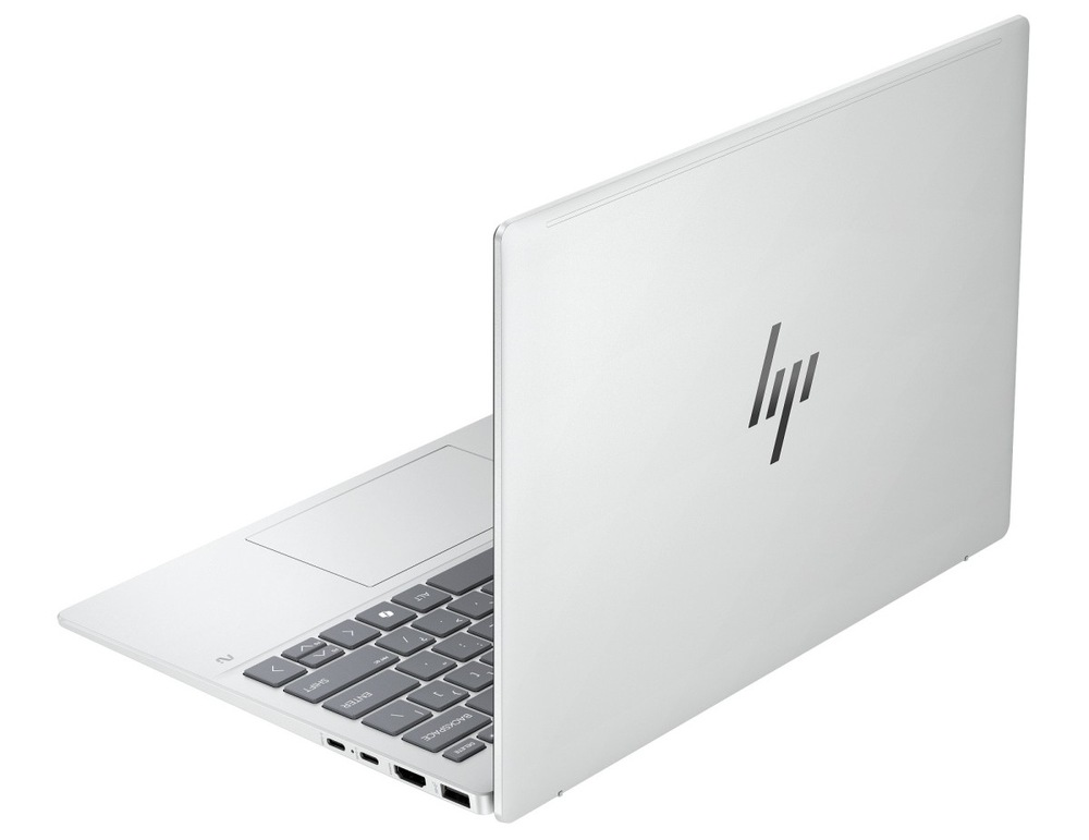 Notebook HP Omnibook 7 Aero 13-bg1300nc stříbrný Otevřený notebook HP Omnibook 7 Aero 13-bg1300nc zezadu