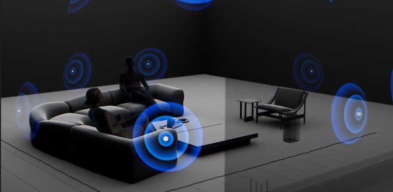 Sony HT-A8 Theatre Trio kalibruje zvuk podle rozložení místnosti