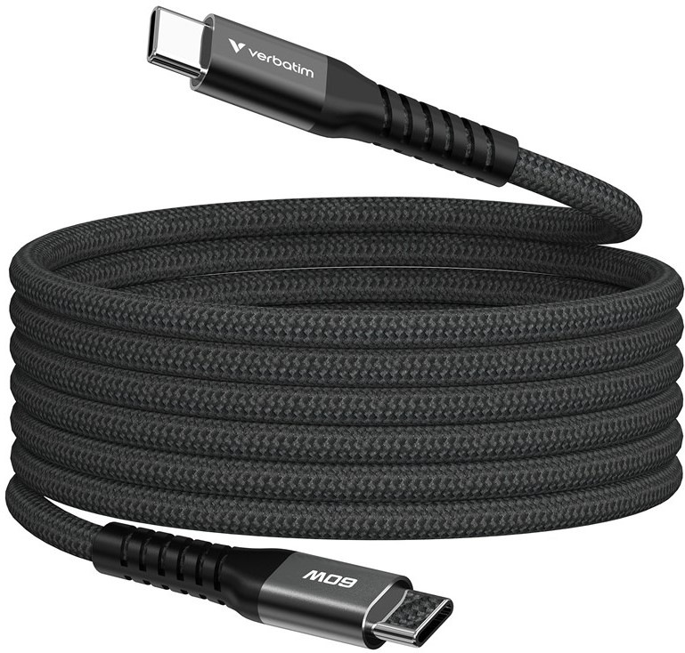 Kabel Verbatim Sync & Charge USB-C/USB-C 60W 1,2m - černý
