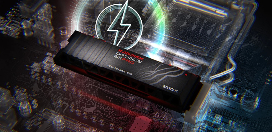Vysoký výkon SSD SANDISK Optimus GX PRO 850X Heatsink pro hry a náročné aplikace