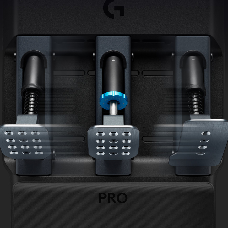 Nastavitelné rozložení tří pedálů Logitech G PRO Racing Pedals