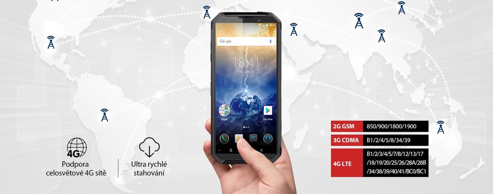 Mobilní telefon iGET BLACKVIEW GBV9500 Plus Dual SIM černý
