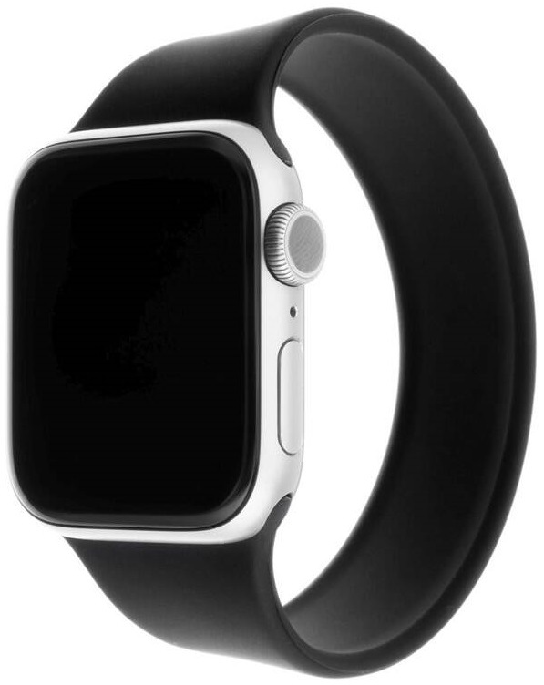 Řemínek FIXED Silicone Strap na Apple Watch 42/44/45/49 mm, velikost L černý