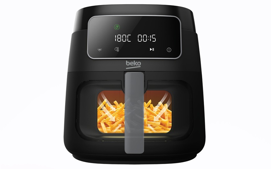 Fritéza horkovzdušná Beko FRL 3374B ExpertFry XXL černá Detail obrázku fritézy.