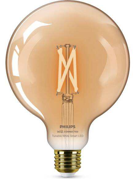 Chytrá žárovka Philips Smart LED 7W, E27, jantarové sklo, Tunable White