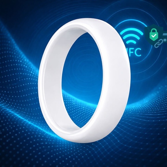 Platební prsten Carneo Pay Ring velikost 9 (19,10 mm) bílý Detail obrázku prstenu.