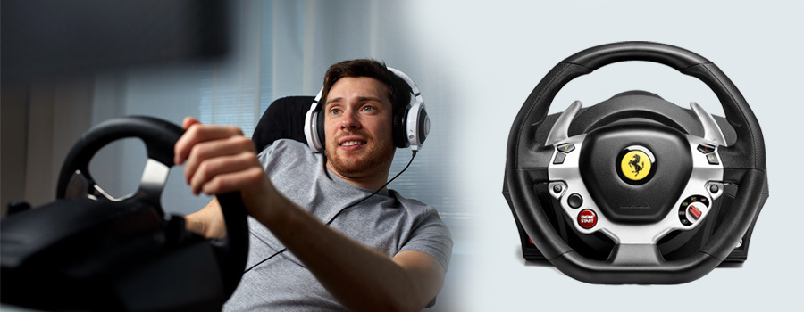 Volant Thrustmaster Ferrari 458 Italia pro PC, Xbox 360 + pedály černý/červený Volant Thrustmaster Ferrari 458 Italia pro PC, Xbox 360 + pedály černý/červený
