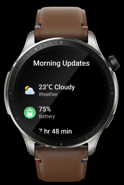 Chytré hodinky Amazfit GTR 4 - Vintage Brown Leather