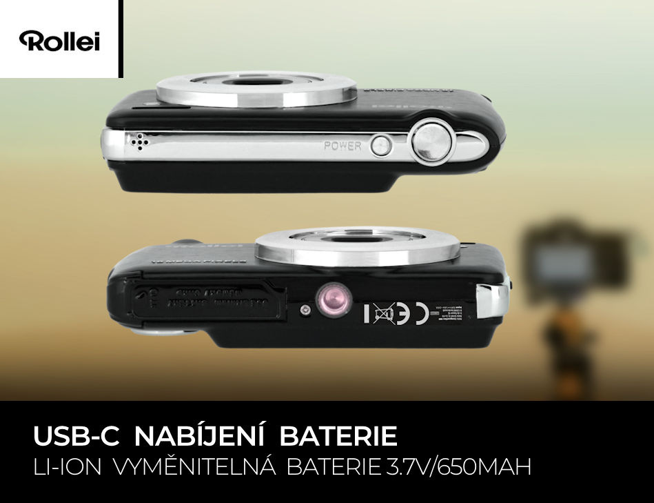 Digitální fotoaparát Rollei Compactline 880 černý/stříbrný