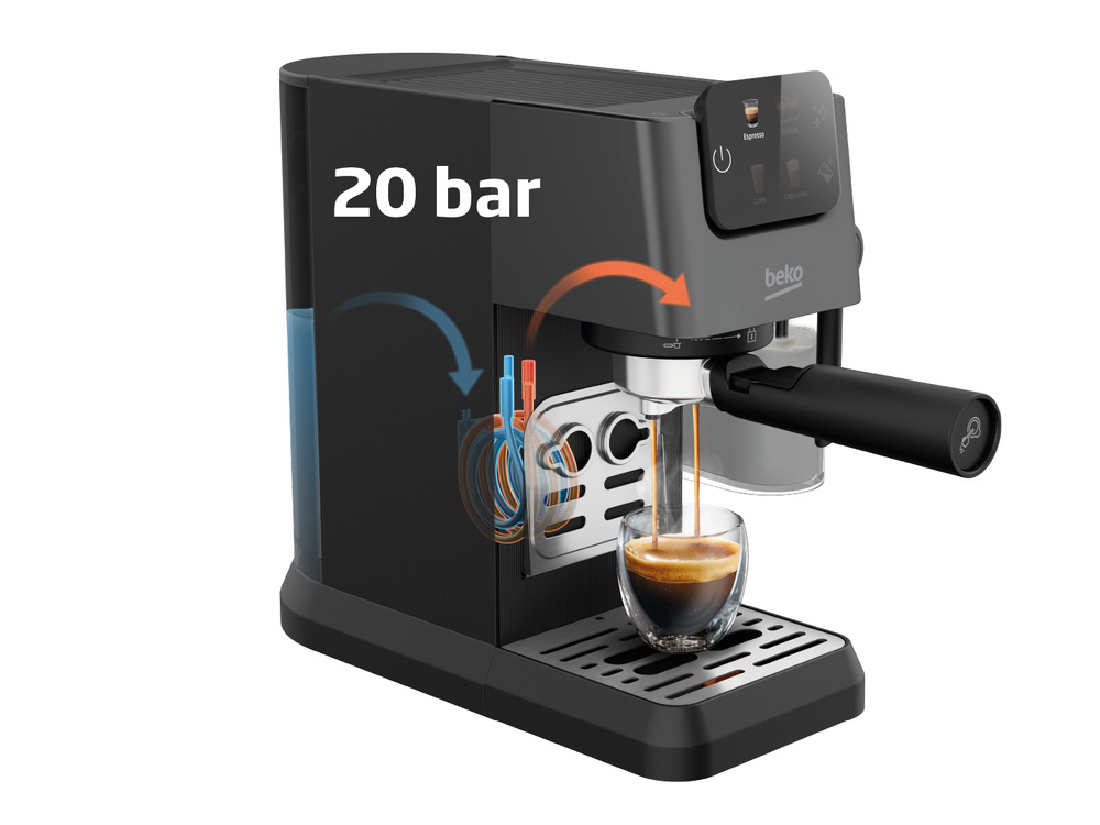 Pákový kávovar Beko Caffe experto CEP5464DX černý Pákový kávovar Beko CEP5464DX