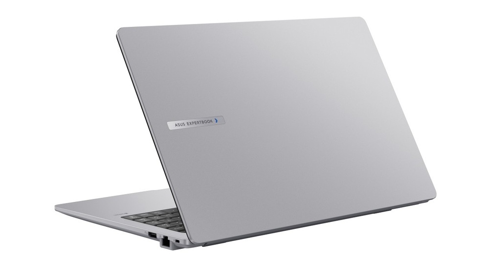 Notebook Asus ExpertBook P1 šedý Pootevřený notebook Asus ExpertBook P1 zezadu