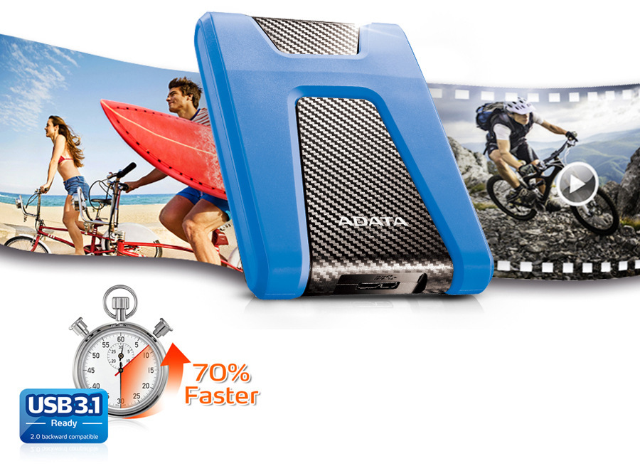 Externí pevný disk 2,5" ADATA HD650 2TB modrý