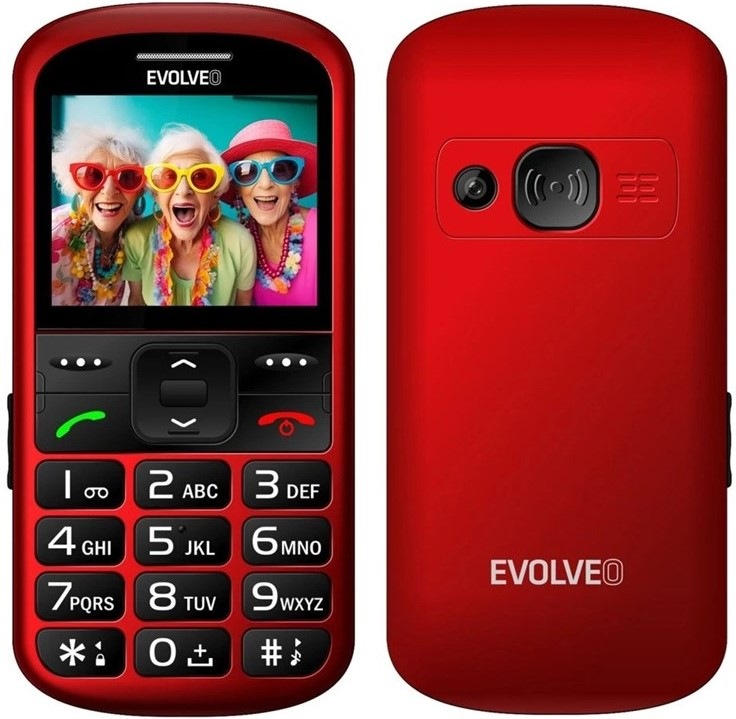 Mobilní telefon Evolveo EasyPhone XS - červený