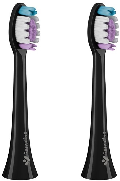 Náhradní hlavice TrueLife SonicBrush Clean-series heads Sensitive black 2 pack pro citlivé zuby