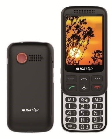 Mobilní telefon Aligator VS 900 Senior Dual SIM černý/stříbrný